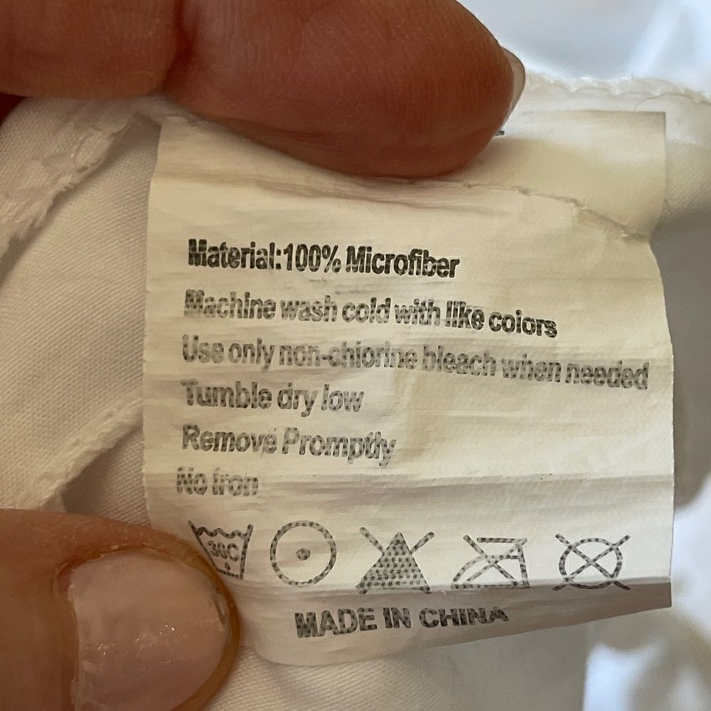 Solid White Queen Microfiber Duvet Cover - Picture 3 of 4